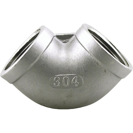 Plumbeeze PLUMB-EEZE 1 In. FIP 90 Deg. Stainless Steel Elbow 1/4 Bend U2-SSE-10